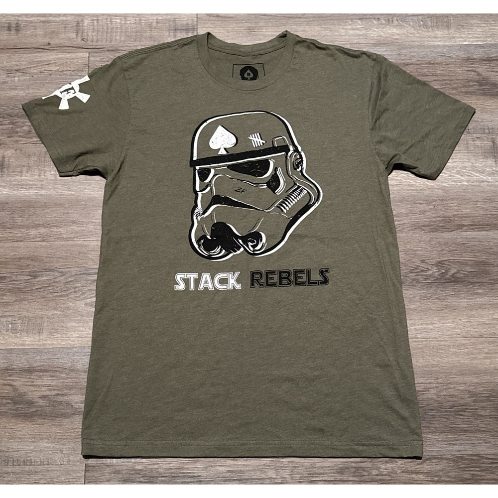 Zero Foxtrot Men's Size Medium Green Stormtrooper Stack Rebels T Shirt M USA